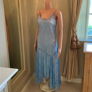 K Studio Blue Lace Sleeveless Dress